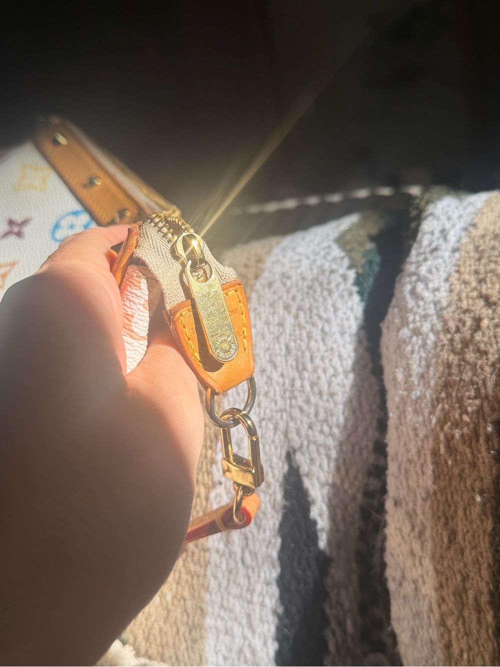 Louis Vuitton White Multicolore pochette Murakami - Picture 12 of 13